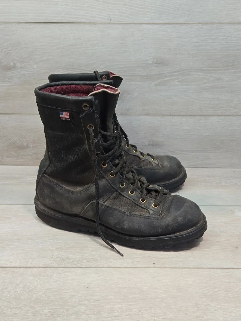 Vintage Danner Mens High Top Logger Military Lace-Up Acadia 69210 Sz 9.5D